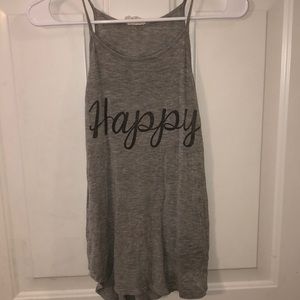 Grey happy Tank top
